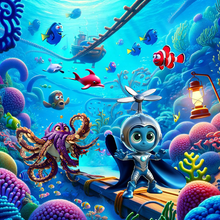 Load image into Gallery viewer, #3. THE AMAZING ADVENTURES OF COOLIGLO: THE UNDERSEA RESCUE